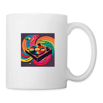 VINTAGE PLATTENSPIELER - Tasse - Weiß - Rechts