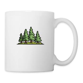 Forêt, Arbres, Nature - Mug blanc - blanc - Droite