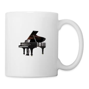 Concert grand piano, the king of pianos - Mug - white - Right