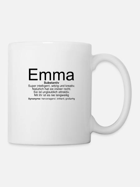 Name Definition Emma - Tasse - Weiß