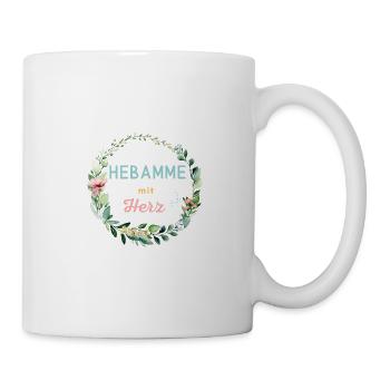 Hebamme mit Herz - Tasse - Weiß - Rechts