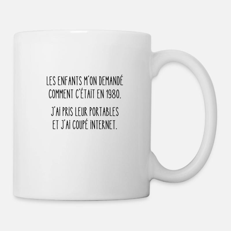 comment c'était en 1980 - Mug blanc - blanc