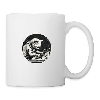 Space Synth Cat - Mug - white - Right