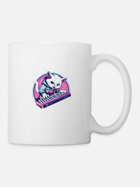 Synth Cat Flashy - Mug blanc - blanc