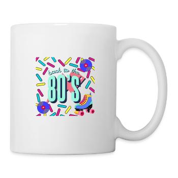 Back to the 80's - Roller Skates - CD - colorful design - Mug - white - Right