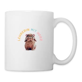 Lehrerin mit Herz - personalisierbar - Tasse - Weiß - Rechts