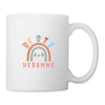 Beste Hebamme! Personalisierbares Design - Tasse - Weiß - Rechts