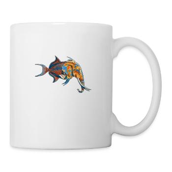 Créature fantastique : mi-éléphant, mi-poisson - Mug blanc - blanc - Droite