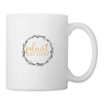 Polizist mit Herz! - Tasse - Weiß - Rechts
