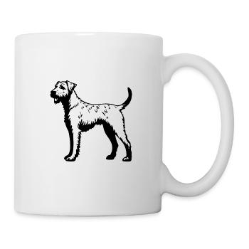Airedale Terrier Hund Symbol - Tasse - Weiß - Rechts