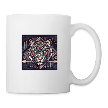 Tigre géométrique - Mug blanc - blanc - Droite