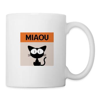 MIAOU CHAT - Mug blanc - blanc - Droite