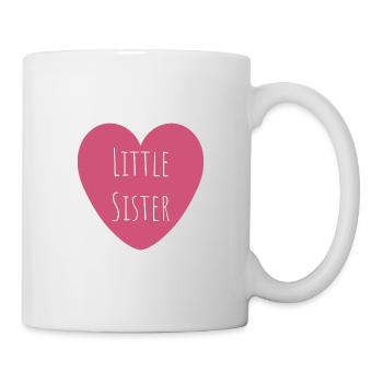 Petite Sœur | Coeur rose - Mug blanc - blanc - Droite
