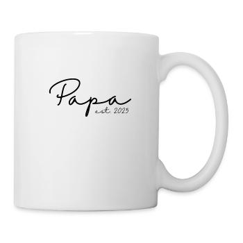 Papa est. 2025 / Nouveau papa / Enceinte - Mug blanc - blanc - Droite