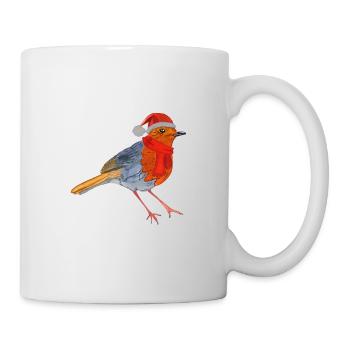 Christmas Bird Robin Design - Mug - white - Right