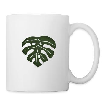 Feuille de monstera - Mug blanc - blanc - Droite