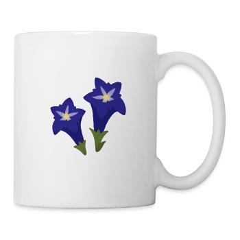 fleurs de gentiane bleue - Mug blanc - blanc - Droite