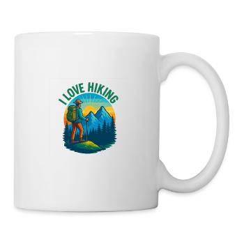 Ich liebe Wandern - Tasse - Weiß - Rechts