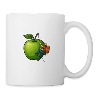 Mountaineers and a green apple - Mug - white - Right
