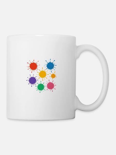 Farbenspiel - Tasse - Weiß