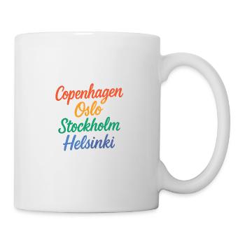 Copenhagen – Oslo – Stockholm – Helsinki - Tasse - Weiß - Rechts