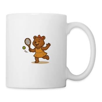 Tennis Bärin - Tasse - Weiß - Rechts