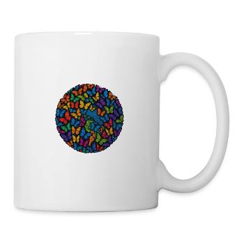 Un monde plein de papillons - Mug blanc - blanc - Droite
