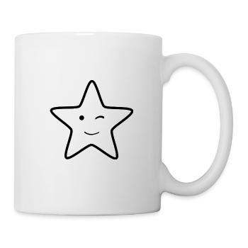 Zwinkernder Stern - Tasse - Weiß - Rechts