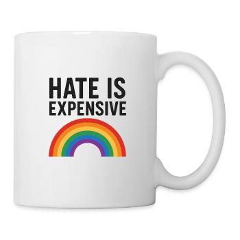 Hate Is Expensive Rainbow - Tasse - Weiß - Rechts