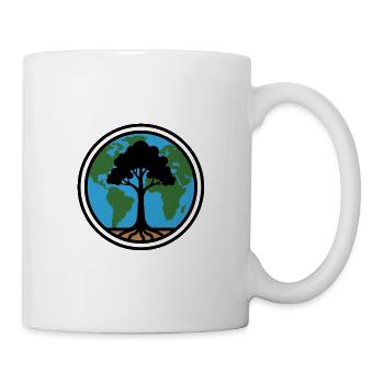 Arbre du monde avec des racines au-dessus de la terre - Mug blanc - blanc - Droite