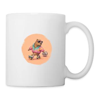 Capybara_Disco_Roller_Skates - Mug blanc - blanc - Droite