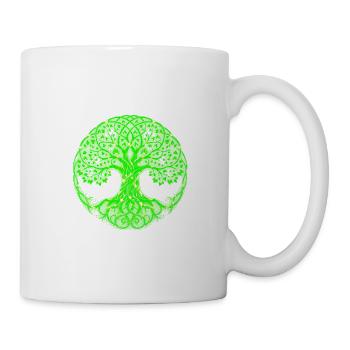Baum des Lebens, Zen, Wurzeln - Tasse - Weiß - Rechts