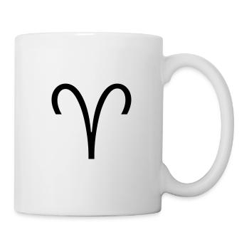 Sternzeichen: Widder - Tasse - Weiß - Rechts