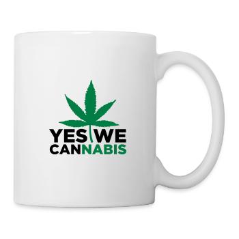Oui, nous le cannabis! - Mug blanc - blanc - Droite
