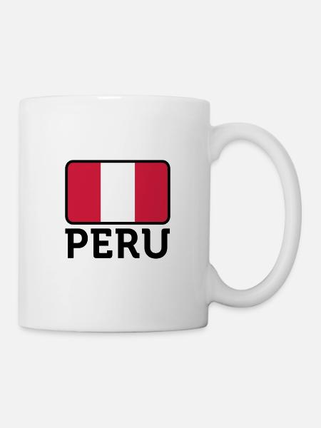 Nationalflagge von Peru - Tasse - Weiß