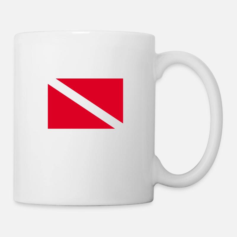 tauchen-Flagge - Tasse - Weiß