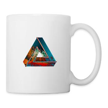 Penrose triangle optical illusion colored patterned - Mug - white - Right