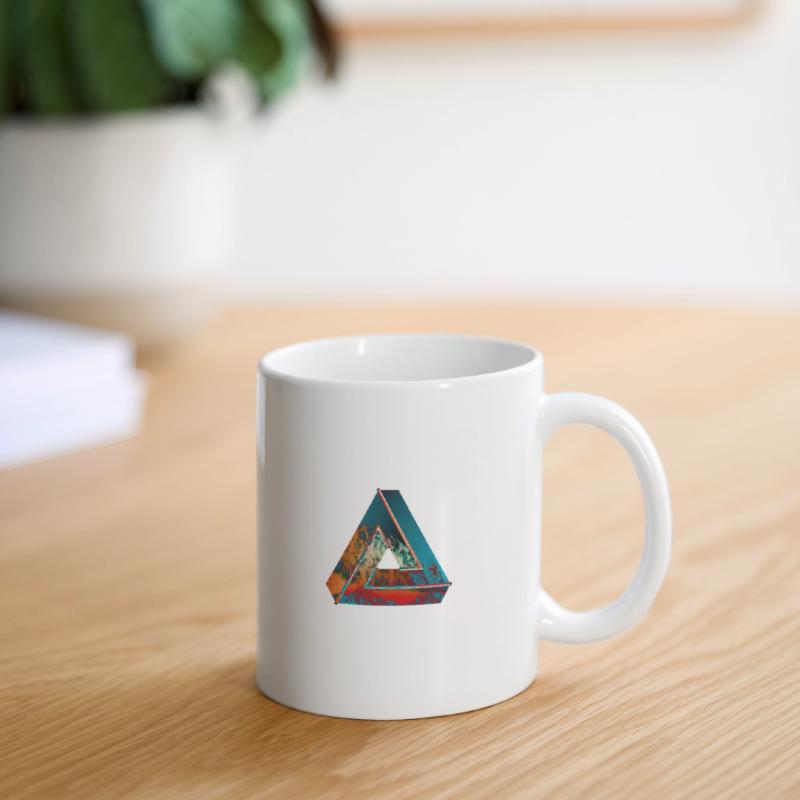 Penrose triangle optical illusion colored patterned Mug
