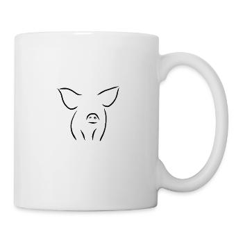 Minimalist pig - Mug - white - Right