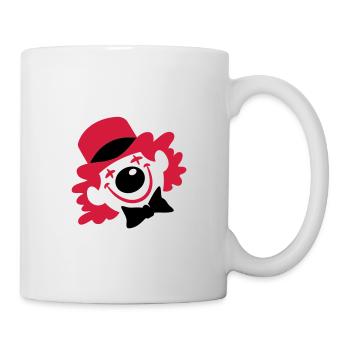Ein Clown-Gesicht - Tasse - Weiß - Rechts