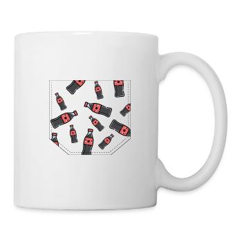 Idée cadeau cola poche de poitrine - Mug blanc - blanc - Droite