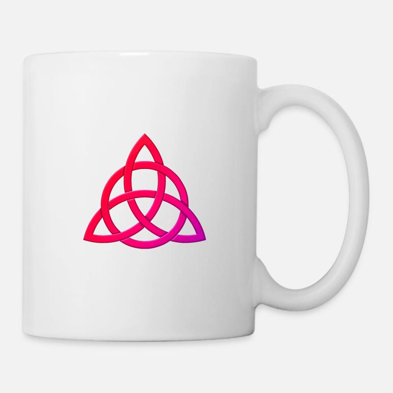 Triquetra mit Kreis - Tasse - Weiß
