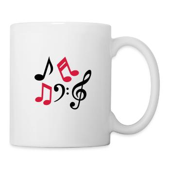Notes de musique notes musique clef - Mug blanc - blanc - Droite
