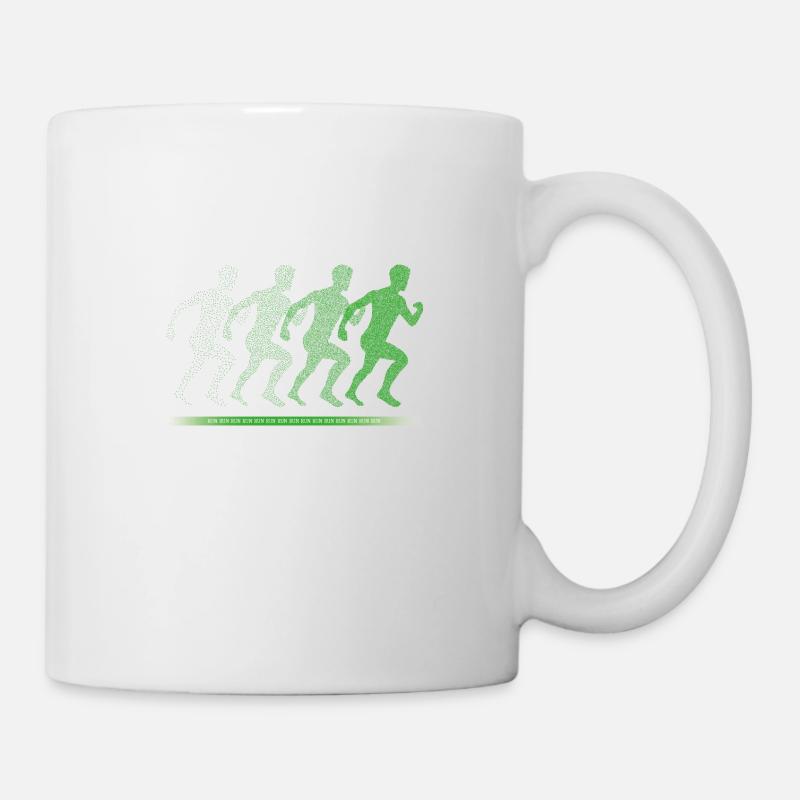 run boy run green - Tasse - Weiß