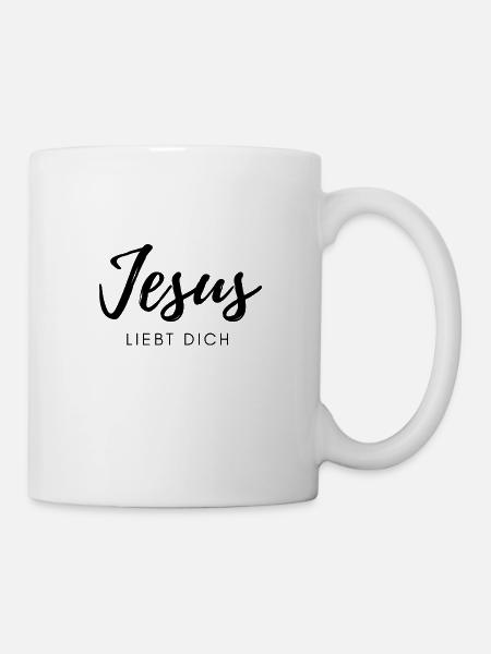 Jesus liebt dich - Tasse - Weiß