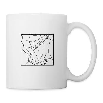 BDSM Kunst Bauch und Arme Liebe - Tasse - Weiß - Rechts