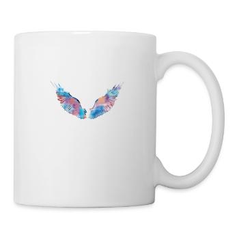 angelwings,flügel,aquarell,rot,engelsflügel - Tasse - Weiß - Rechts