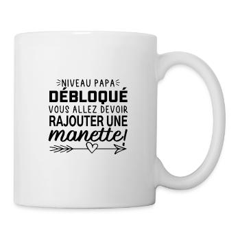niveau papa débloqué, rajouter une manette - Mug blanc - blanc - Droite