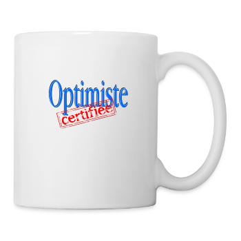 Optimiste certifiée - Mug blanc - blanc - Droite