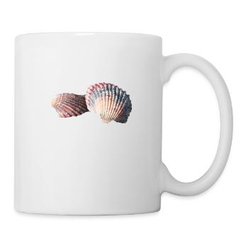 Muscheln, Muscheln, Strand, Meer,Urlaub - Tasse - Weiß - Rechts